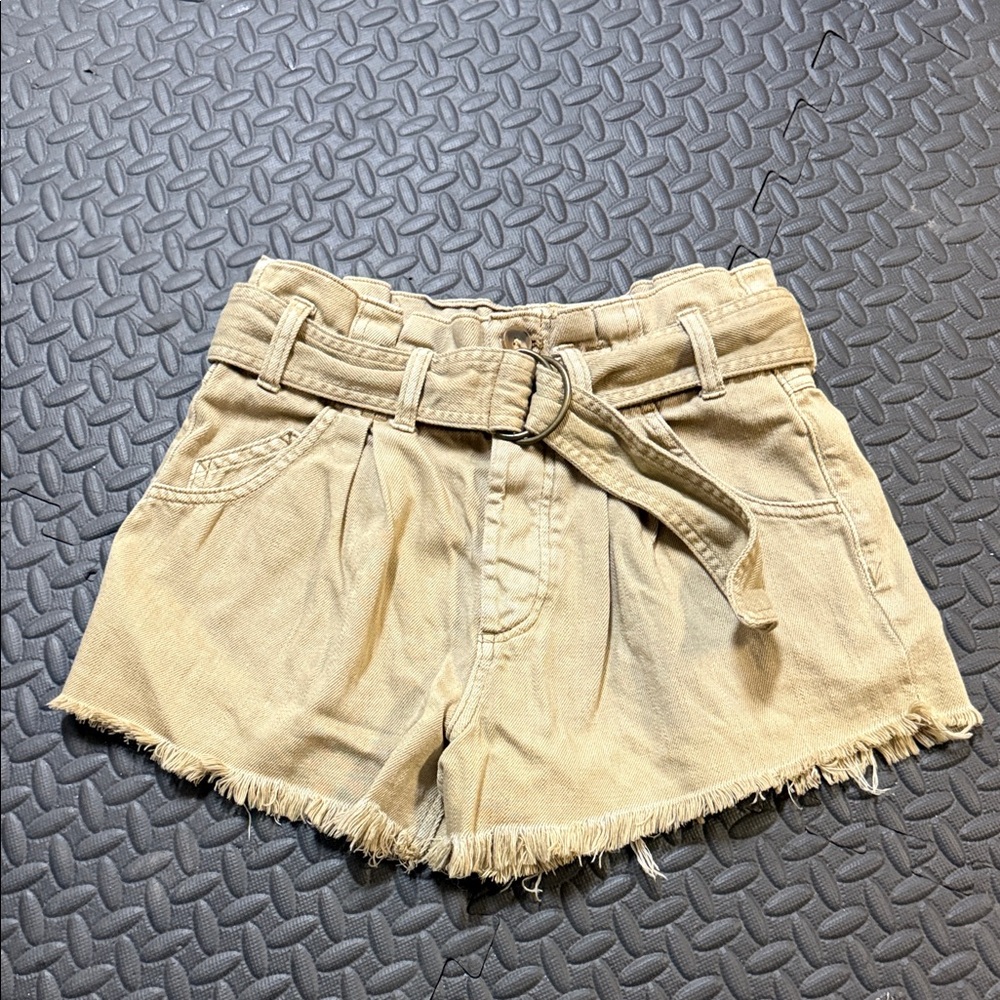 We The Free High Waist Tan Shorts